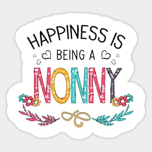 Happiness Is Being A Nonny Wildflowers Valentines Mothers Day Sticker